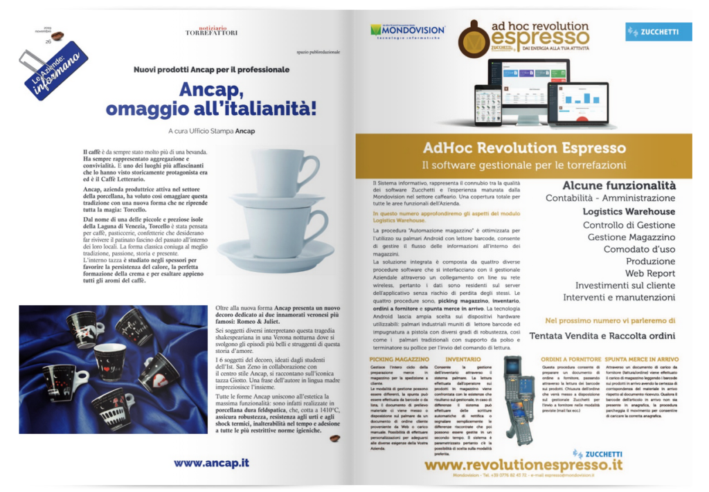 ad hoc revolution espresso gestionale torrefazioni caffè